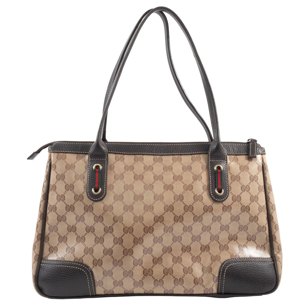 GUCCI Authentic Brown Leather Tote Bag - Picture 2 of 16